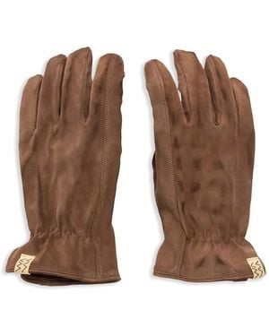 Visvim Guantes de piel estilo pull-on - Marrón