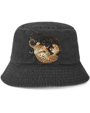 Melt Graphic-Print Bucket Hat - Black