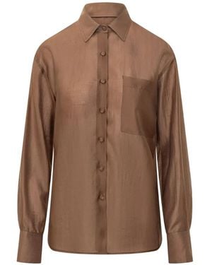 LE SULLY STUDIO Front-Pocket Shirt - Brown