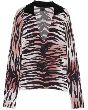 Pinko Erosione V-Neck Top - Natural