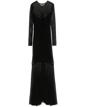Norma Kamali Shirred Fishtail Gown - Black