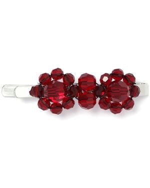 Simone Rocha Haarspange Mit Perlen - Rot