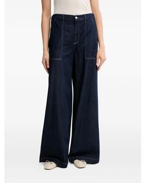 Benetton Vaqueros Anchos Con Bolsillo - Azul