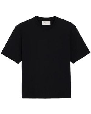 Ami Paris Cotton T-Shirt With Embossed Ami De Coeur - Black