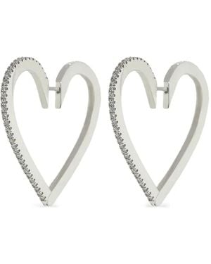 CADAR Endless Heart Creolen Mit Diamanten - Weiß