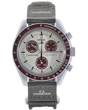 Omega Xswatch Moonswatch Mission To Pluto 42Mm Watch - Grey