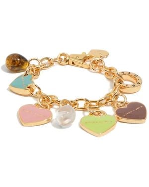 Bimba Y Lola Heart-Charm Chain Bracelet - Metallic