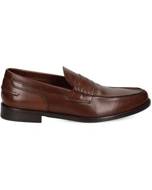 Lottusse Penny-Loafer mit Einsätzen - Braun