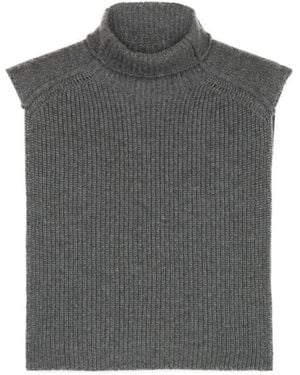 Ports 1961 Ribbed Turtleneck Top - Grey