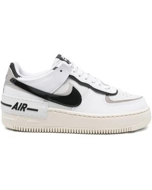 Nike Air Force 1 Shadow Leather Trainers - White