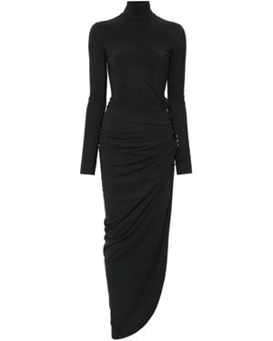 Amazuìn Robe Froncée Adriene À Découpes - Noir
