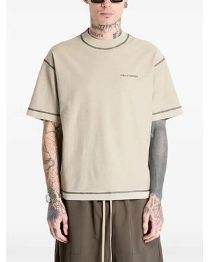 HAL STUDIOS® Contrast-Stitched T-Shirt - Natural