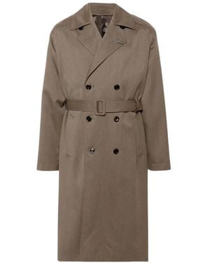 Lardini Double-Breasted Belted Coat - Brown