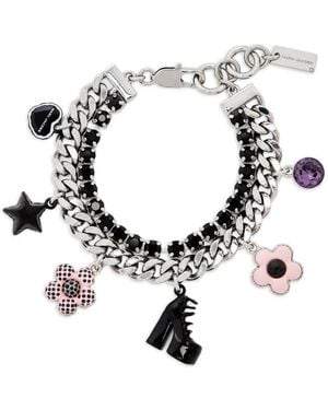 Marc Jacobs The Mini Icon Armband Mit Anhänger - Weiß