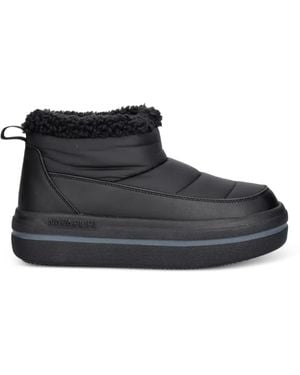 Napapijri Bottines Matelassées Glacier À Bords En Peau Lainée - Black