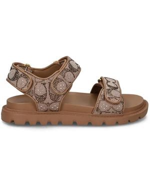 COACH Brynn Logo Sandals - Brown