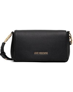 Love Moschino ロゴプレート ショルダーバッグ - ブラック