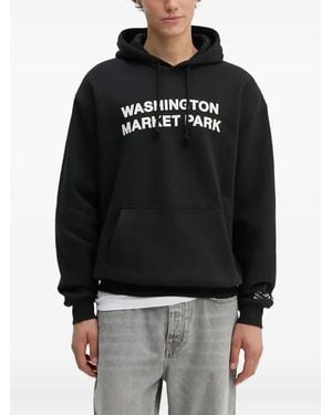 Les Deux Graphic-Print Hoodie - Black