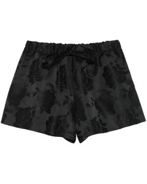 Simone Rocha Floral-Pattern Shorts - Black