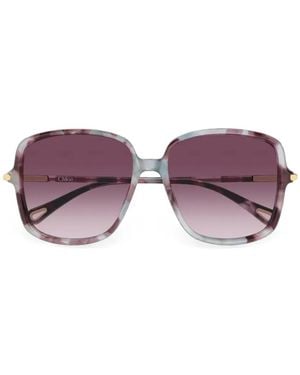 Chloé Oversized Square-Frame Sunglasses - Purple