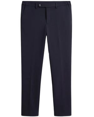 Tommy Hilfiger Logo-Plaque Slim-Fit Trousers - Blue