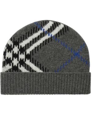 Burberry Bonnet En Cachemire Mélangé - Black