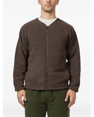 Snow Peak Water-Repellent Fleece Cardigan - Brown