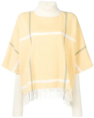 ROKSANDA Check Fringed Sweater - White