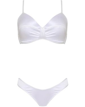 Amir Slama Bikini À Fronces - White