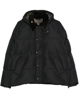 Barbour Transport Quilted Hooded Jacket - Black
