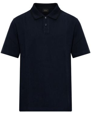 Brioni Essential Poloshirt Mit Logo-Stickerei - Blau