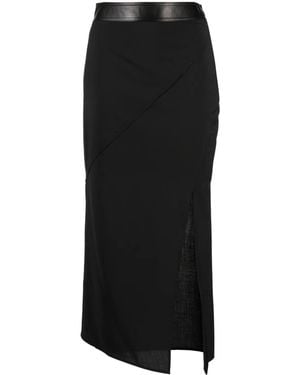 Helmut Lang Panelled Midi Skirt - Black