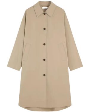 Tommy Hilfiger Button-Up Collared Coat - Natural