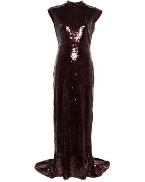 ROTATE BIRGER CHRISTENSEN Sequin Cap Sleeve Dress - Rot