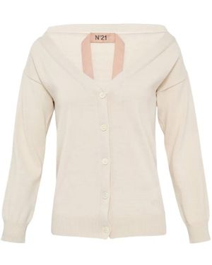 N°21 Buttoned Cardigan - White