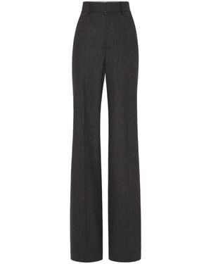 DSquared² High-Waisted Flared Trousers - Blue