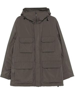 Emporio Armani マルチポケット フーデッドジャケット - グレー