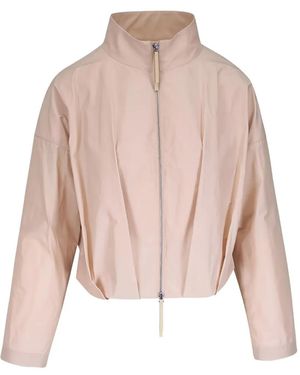 Lafayette 148 New York Zipped Pleated Jacket - Pink