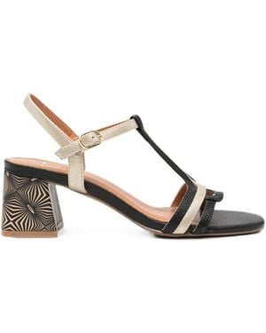 Exe' Block-Heel Sandals - Natural