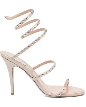 Rene Caovilla 100Mm Cleo Sandals - White