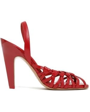 Chloé "Estra" High Heel Sandals - Red