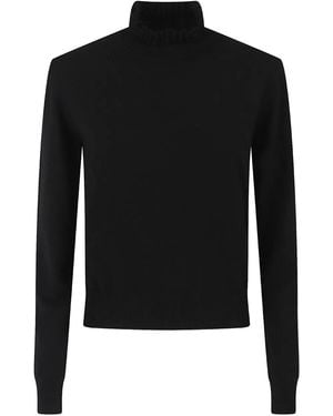 McQueen Jersey con ribete de canalé - Negro
