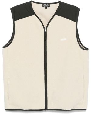 A.P.C. Faux-Shearling Vest - Natural