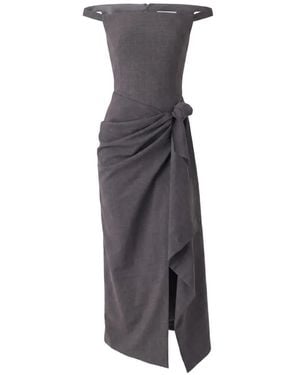 Monse Schulterfreies Kleid - Grau