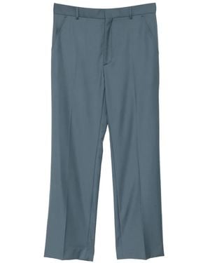 KENZO Virgin-Wool Tailored Trousers - Blue