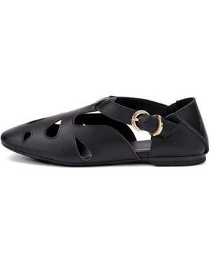 Frau Cut-Out-Design Sandals - White
