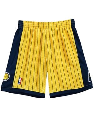 Mitchell & Ness Nba Indiana Pacers 99 Striped Swingman Shorts - Yellow