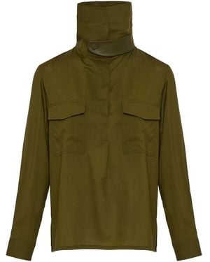 Yves Salomon Blusa Con Cuello Alto - Verde