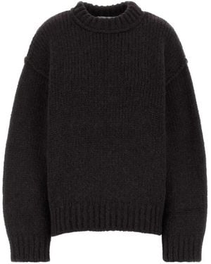 Our Legacy Ribbed-Knit Drop-Shoulder Sweater - Black