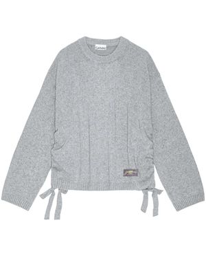 Ganni ドローストリング セーター - グレー
